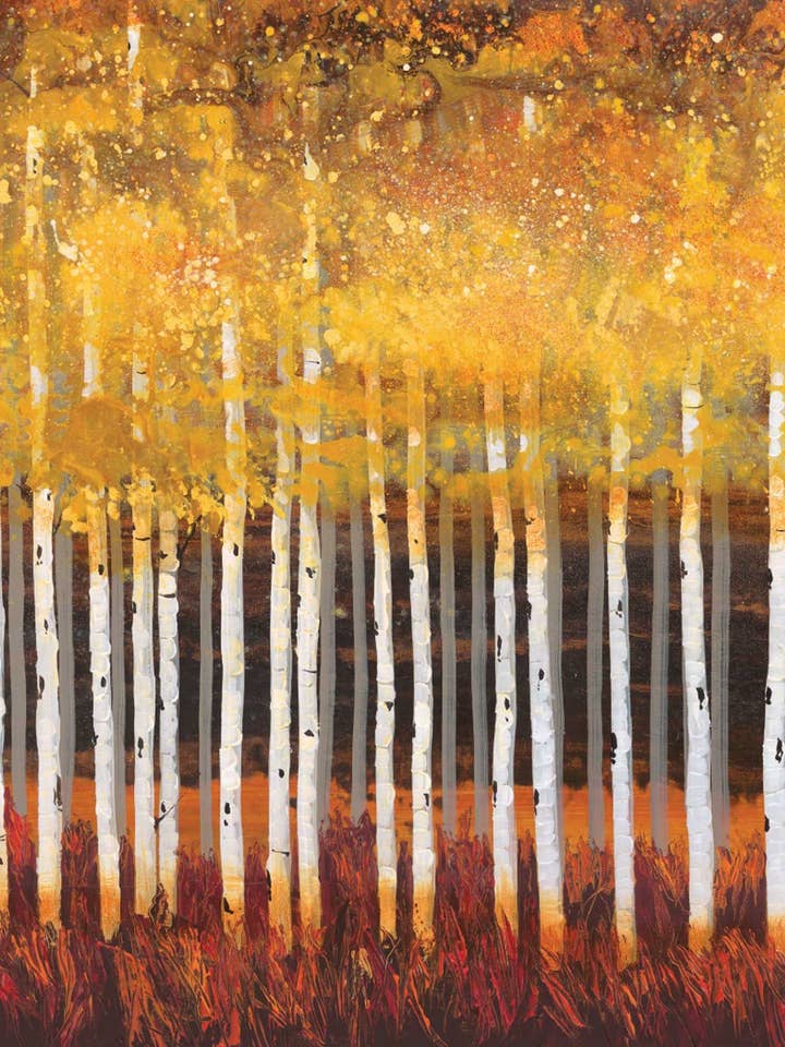 Golden Aspens Note Cards for wholesale by Peter Pauper Press