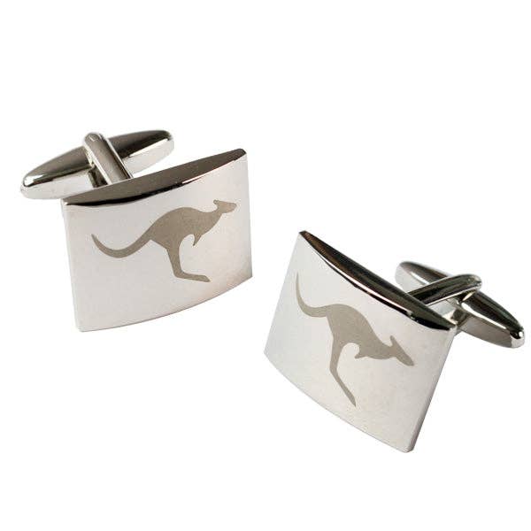 AusCufflinks - Wholesale Cufflinks - Silver Kangaroo Cufflinks2