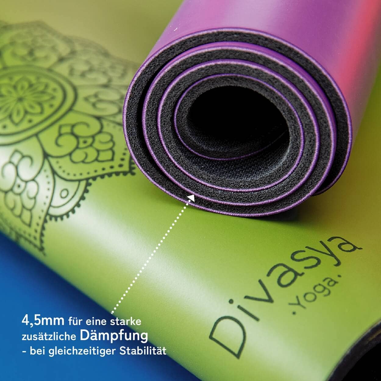 Divasya - Wholesale Yoga Block/Bolster - Yoga knee pad made of natural rubber | extra wide & long (64 x 33cm)14