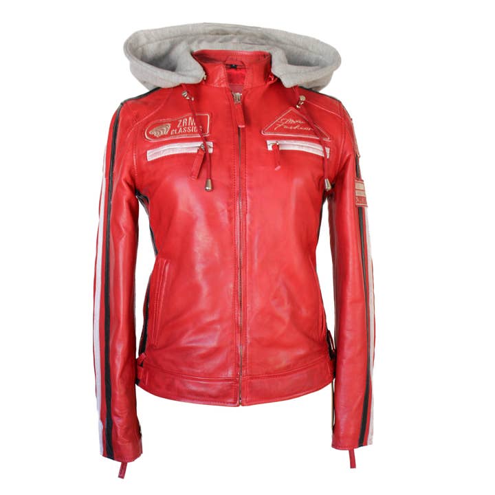 Zerimar 1942 - Venta al por mayor Chaqueta de cuero - Mujer - Chaqueta de moto para mujer Soft Leather Jacket -Zerimar
