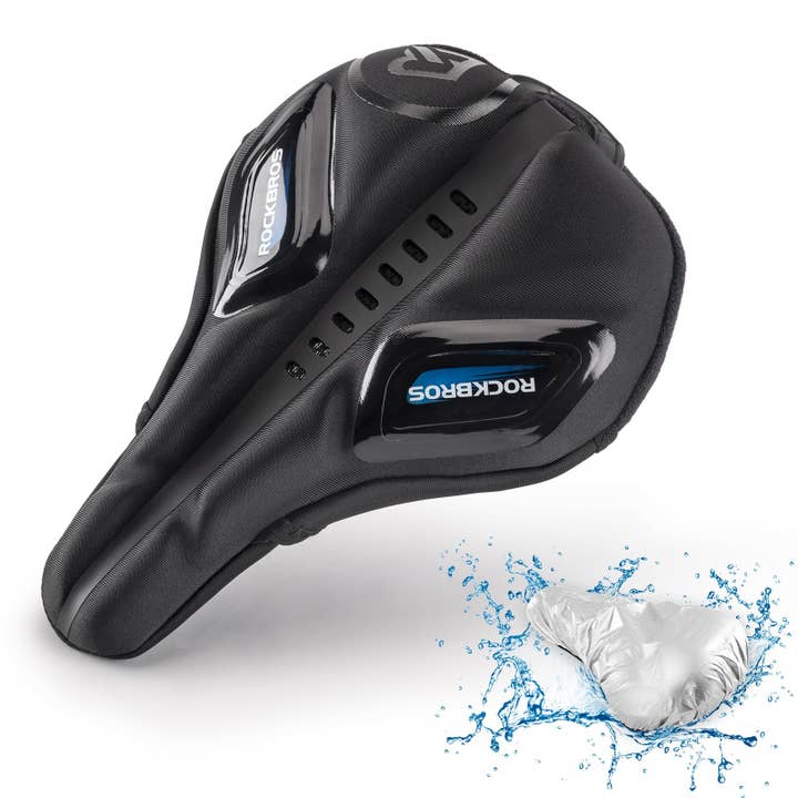 ROCKBROS Selim de Bicicleta Respirável Capa de Selim Protetor de Chuva Vermelho Azul por atacado de SchnappFreude