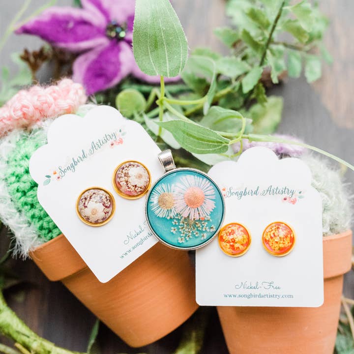 Songbird Artistry – Engroshandel Halskæde med vedhæng – Rigtige Tørrede Flower Halskæder1