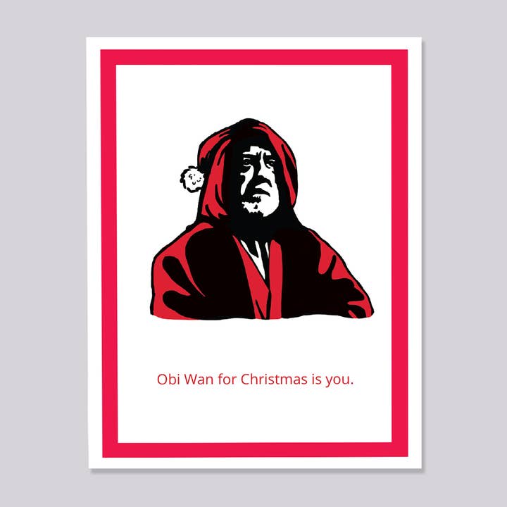 Carte de Noël Star Wars Obi Wan Kenobi pour la vente par Design Corner