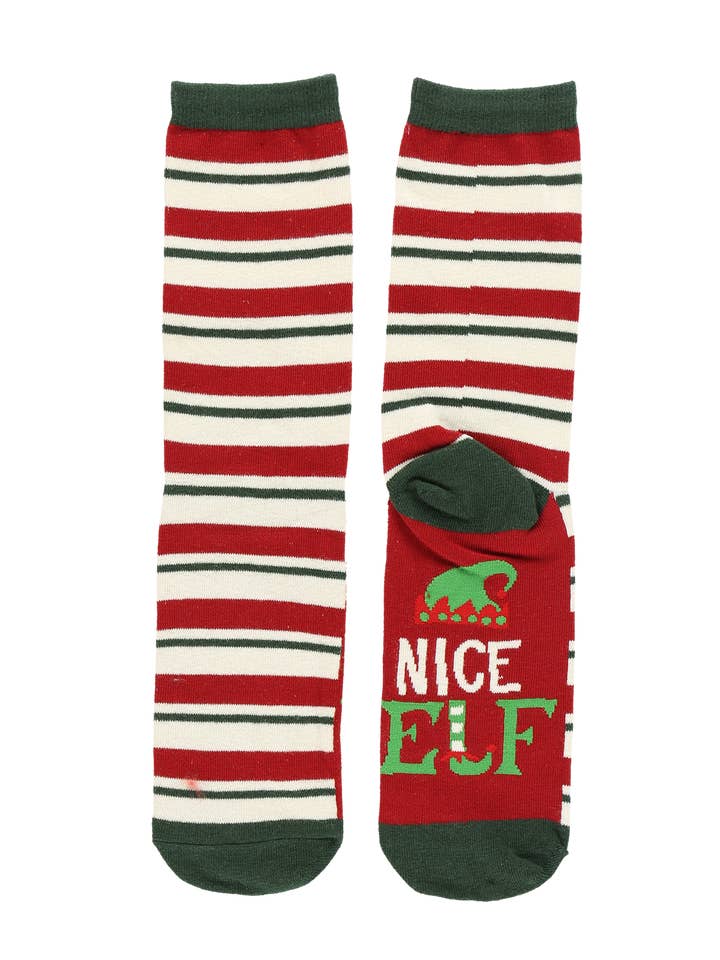 Nice Elf Crew Sock for wholesale by Lazy One