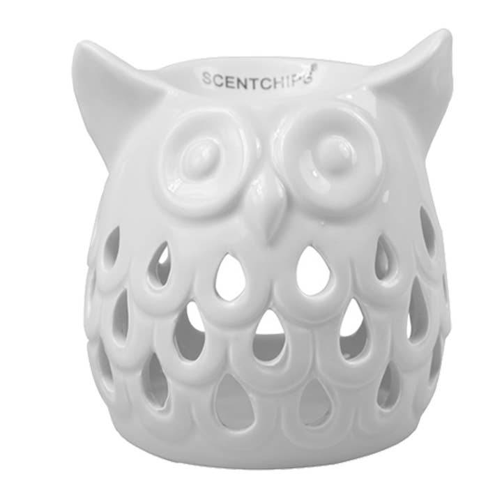 Burner Owl Cut Out White 12x11x12cm for wholesale by ScentChips