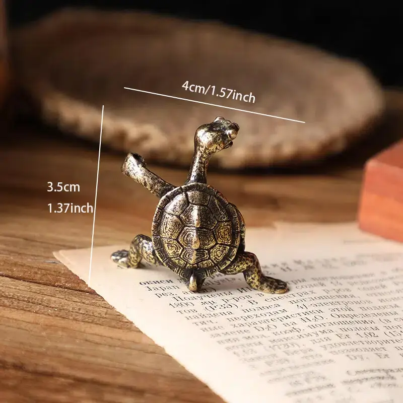 Magnifique Hearts – Großhandel Räucherstäbchenhalter – Einzigartiger Räucherstäbchenhalter Schildkröte aus Bronze/Kupfer „Kung Fu“5