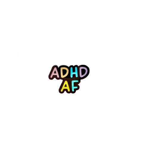 Fluffmallow (Custom duties for USA are pre-paid by us) – wholesale Lapel pin/button – ADHD AF Mental Health Neurodivergent Enamel Pin / AuDHD2