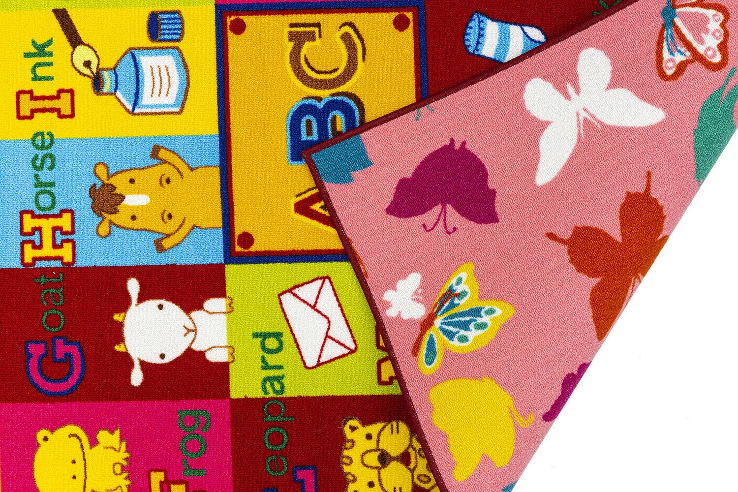 home mart goods – wholesale Lekmatta - Barn och baby – 8x10 Alphabet Animals Barnroliga lekmatta vändbar matta4