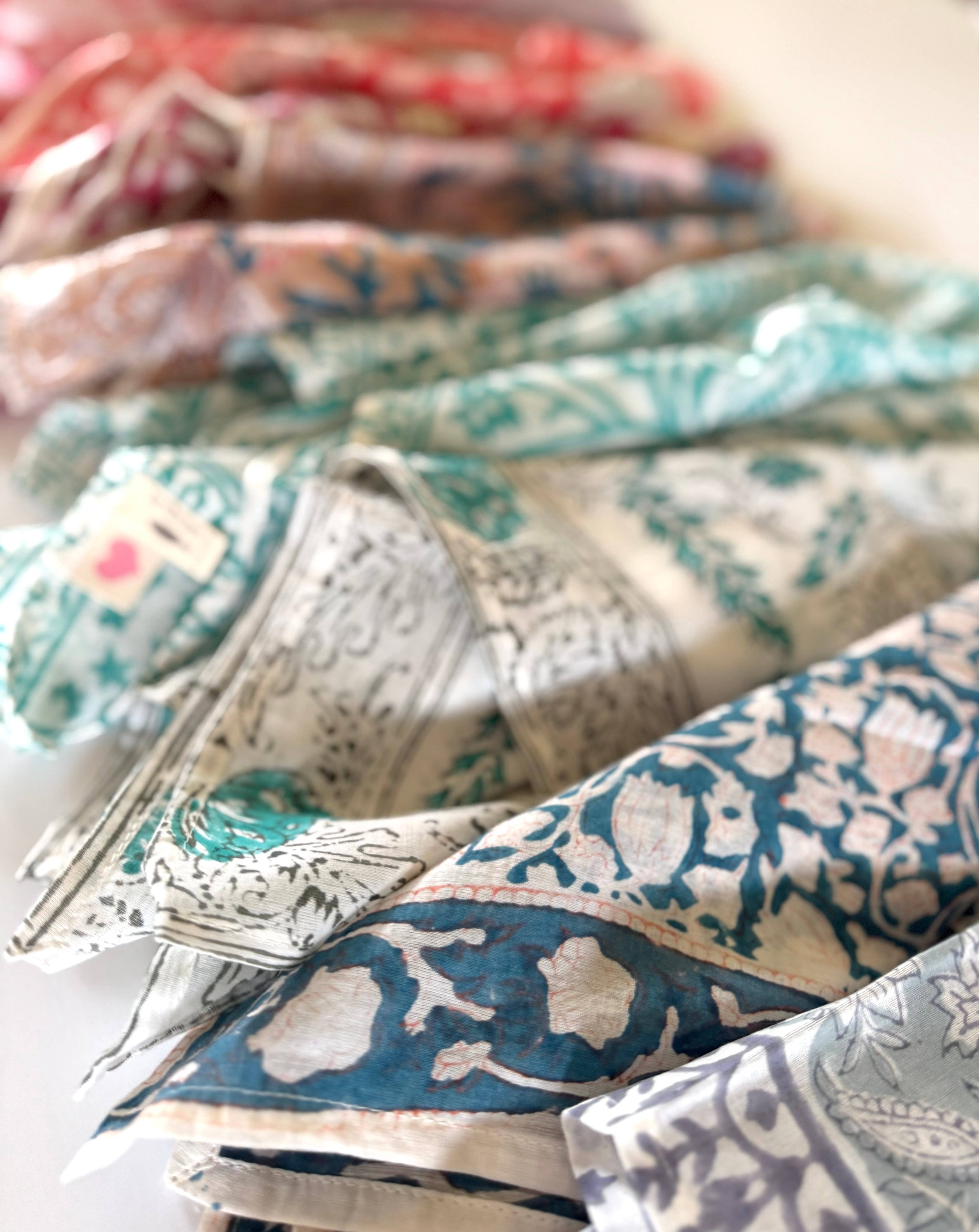 By The Sea Organics - Wholesale Bandana - Women's - BLOCK PRINT BANDANAS - CANDY COLLECTION4