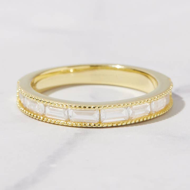 Anello baguette con castone per la vendita all'ingrosso da parte di Sami Jewels