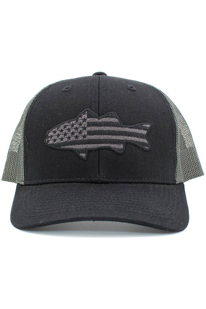 Hana - Wholesale Trucker Hat - Women's - Fish Flag Mesh Back American Flag Theme Baseball Cap3