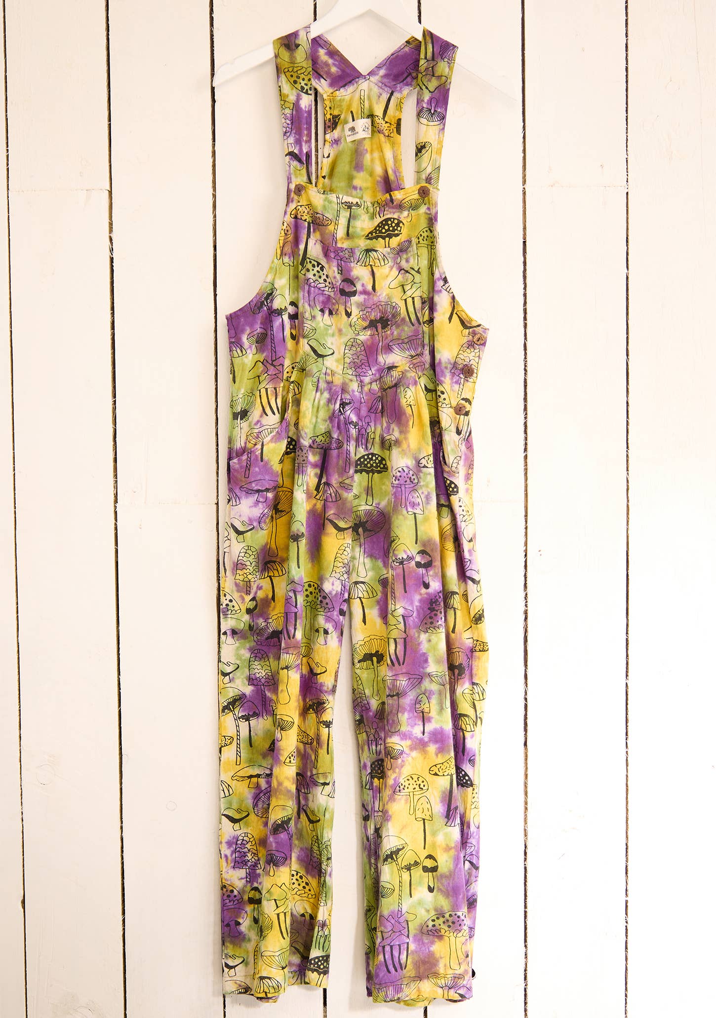 Namaste – wholesale Overalls – Unisex – Tie Dye Mushroom Dungarees6