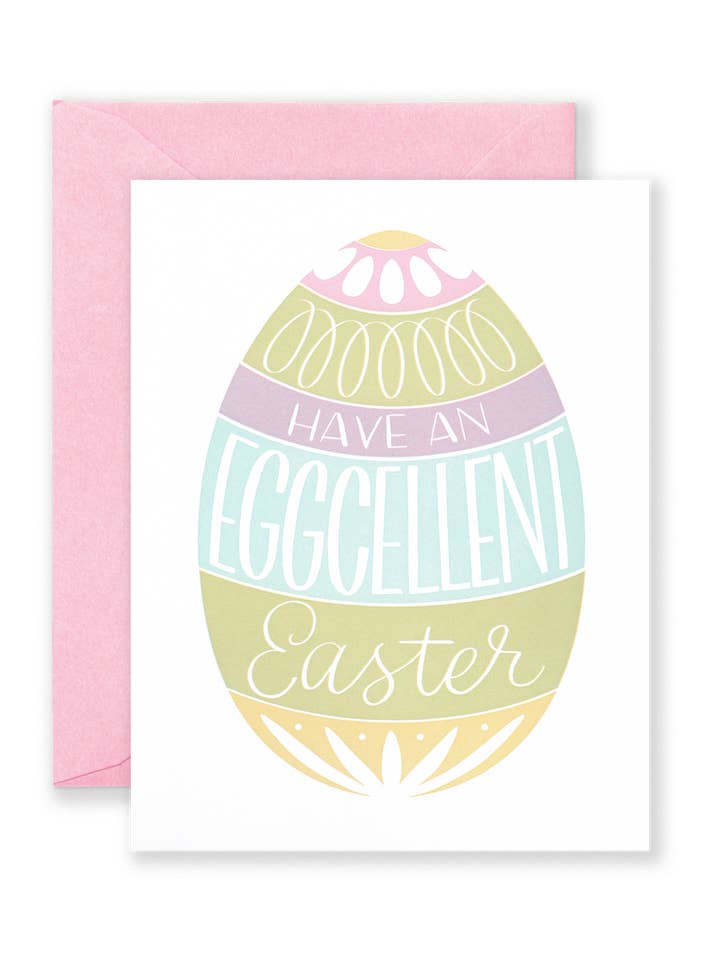 Eggcellent Easter Letterpress Card for wholesale by Lionheart Prints