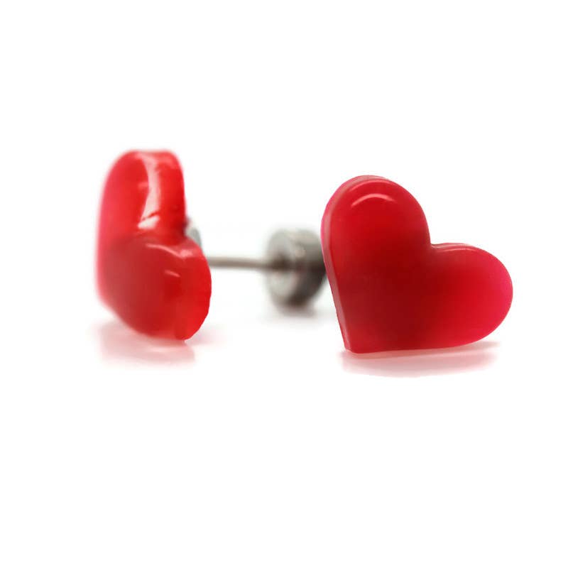 Pretty Smart - Wholesale Stud/Post Earrings - Heart Stud Earrings, 10mm2