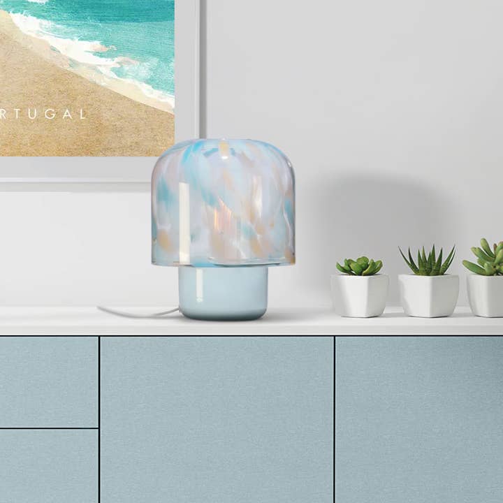 NIU Table Lamp | Blue for wholesale by Glasscor | Hand∙Blown Glass