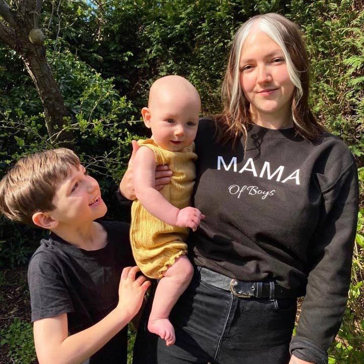 Mama Of Boys Sweater for wholesale by Willow & Fleur UK