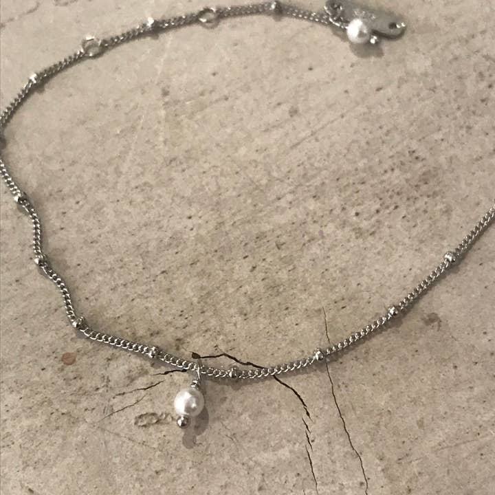 Tilda bracelet with pearl, silver for wholesale by Vivaz - Fine Jewellery