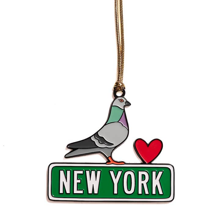 New York Pigeon NYC Enamel Holiday Ornament for wholesale by THE FOUND