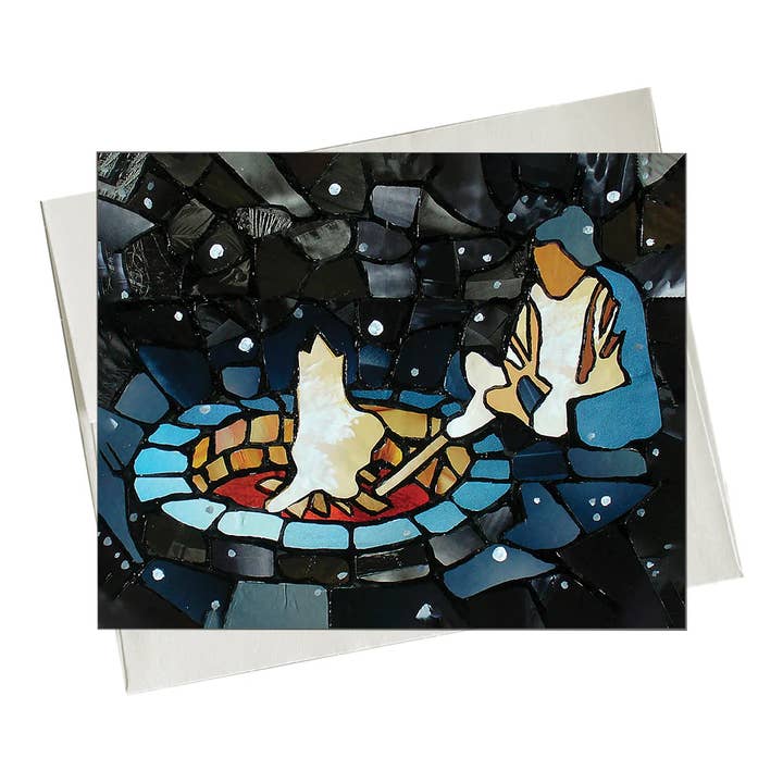Tending the Fire - Greeting Card for wholesale by Pi Luna Art