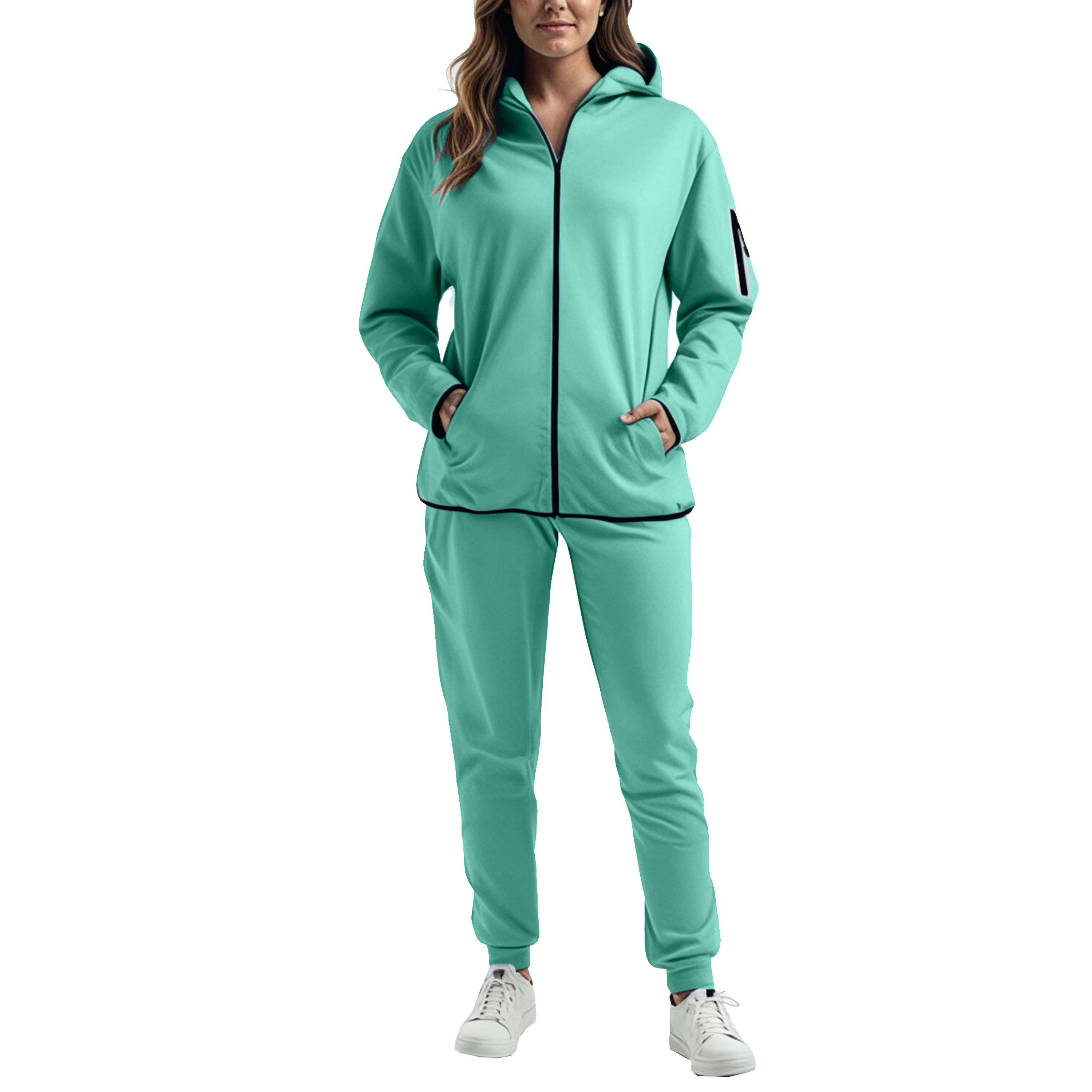 Galaxy By Harvic - Vendita all'ingrosso Completo loungewear - Donna - Set in due pezzi Tech Fleece da donna - Felpa con cappuccio con zip e pantaloni da jogging14