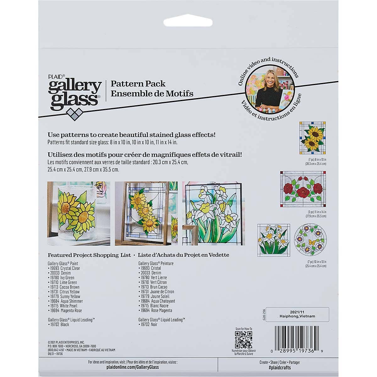 Plaid Crafts - Wholesale DIY Craft Kit - Gallery Glass ® Pattern Packs - Floral7