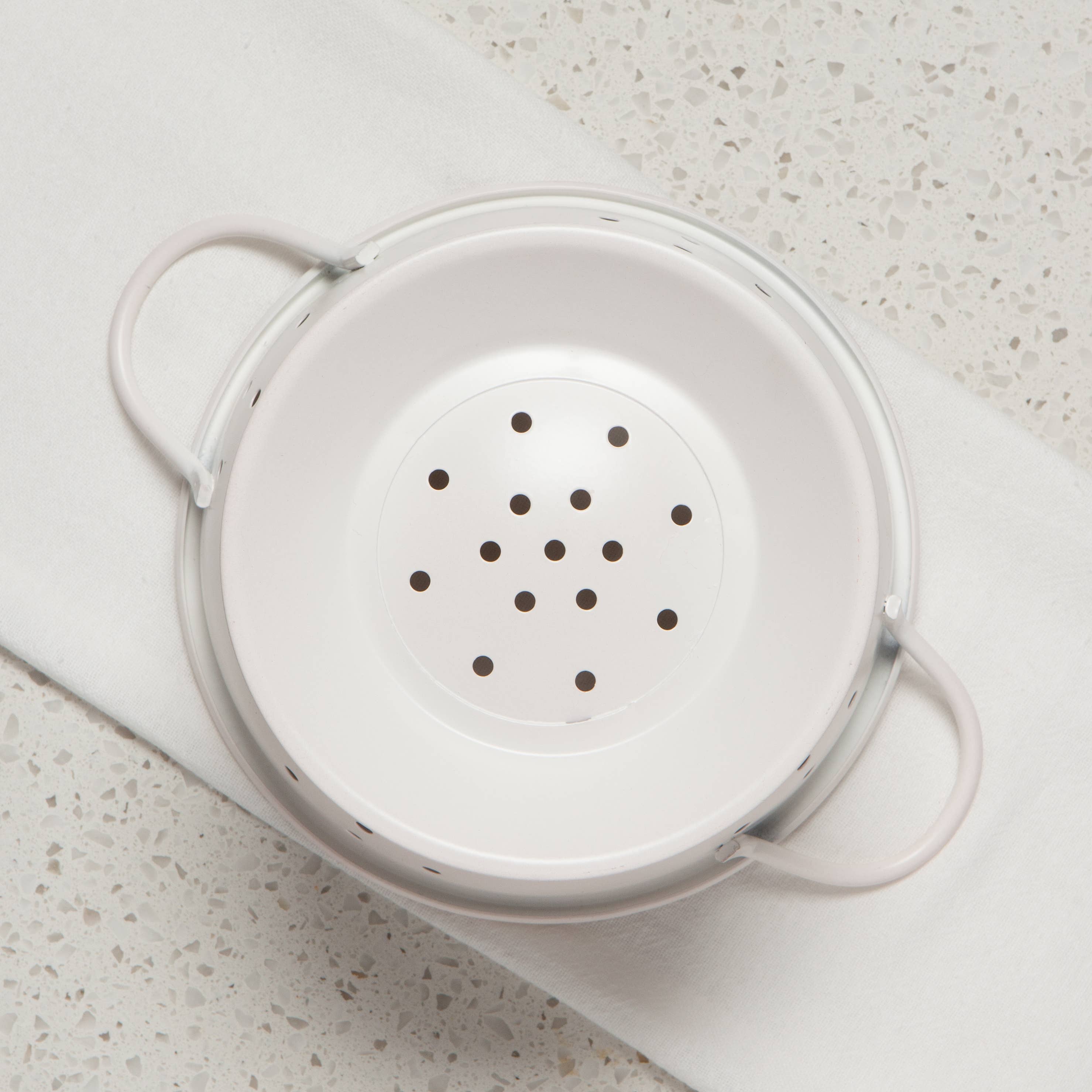 Now Designs by Danica - Wholesale Colander - Matte Steel White Colander Small1