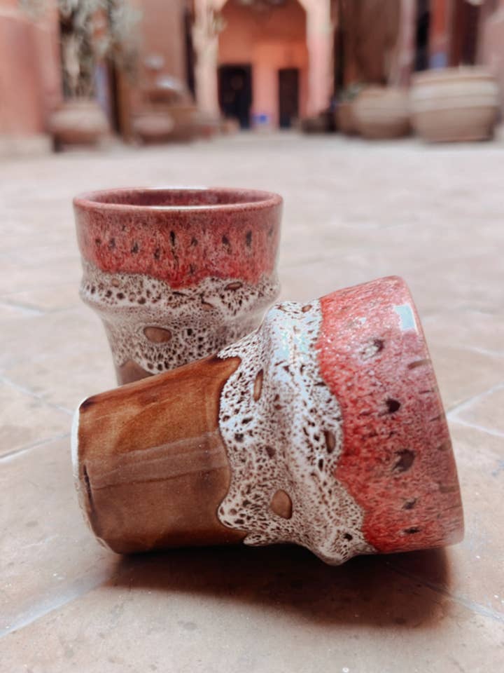Moroccan handmade Colorful coffee mug  for wholesale by Tamegrouteshop