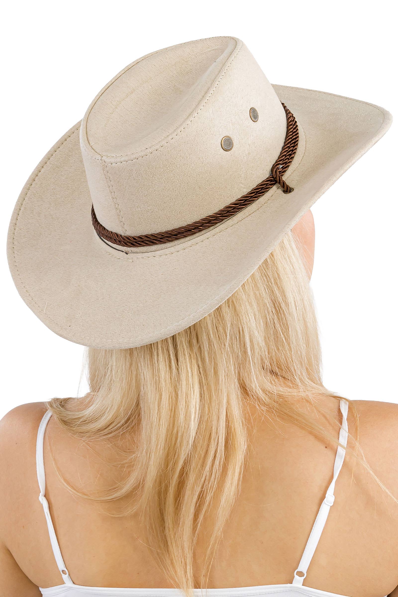Cap Zone – wholesale Cowboy Hat – Women’s – Classic Vegan Nubuck Leather Western Cowboy Hat34