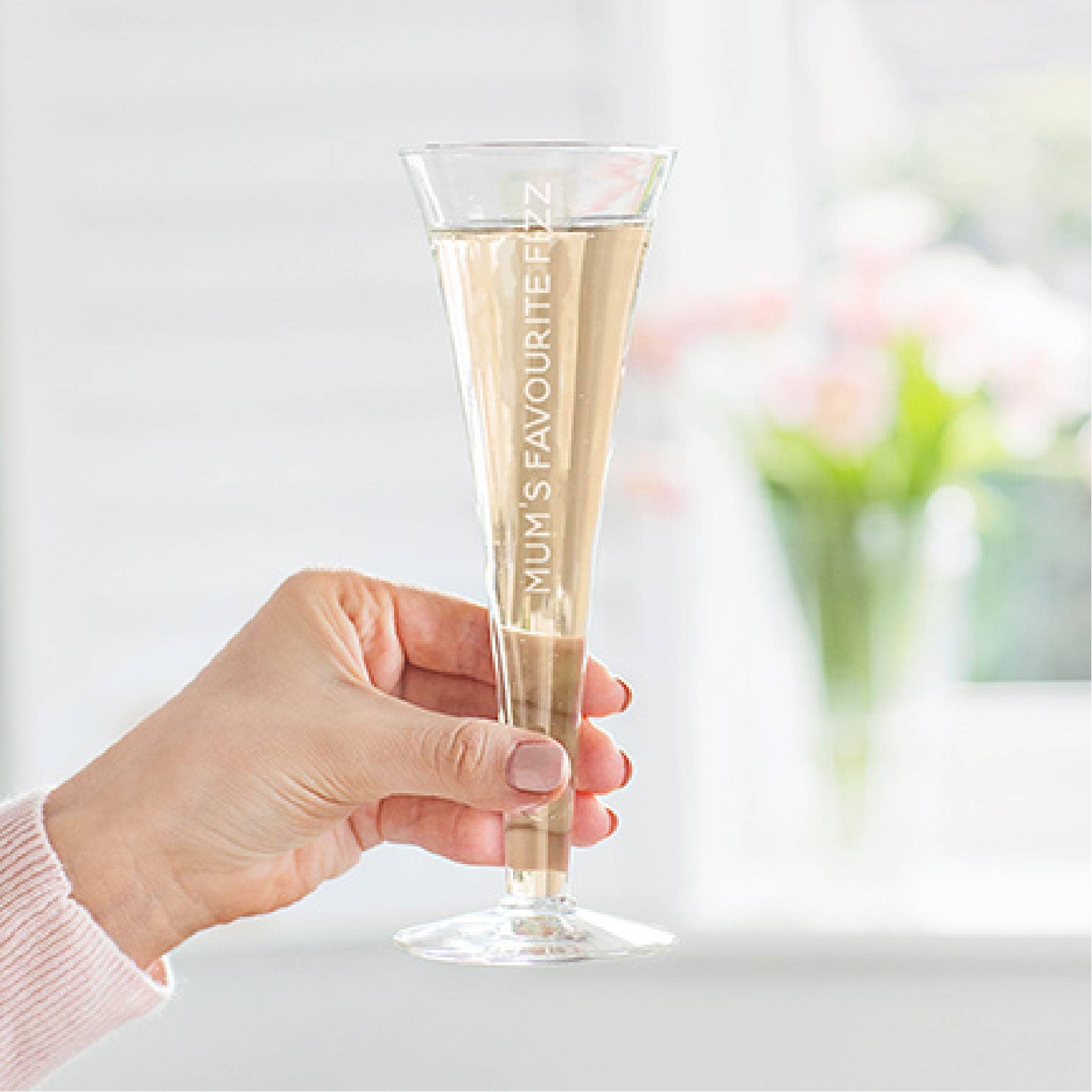 Becky Broome – wholesale Champagne flute – Personalised Hollow Stem Champagne Flute1