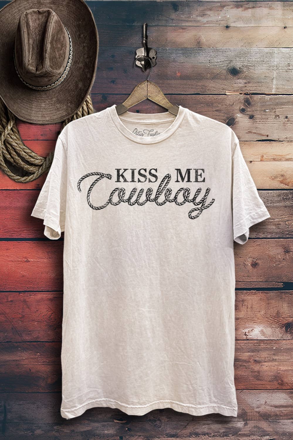 Lotus Fashion Collection - Wholesale T-Shirt (Graphic) - Women's - Kiss Me Cowboy Graphic Top2