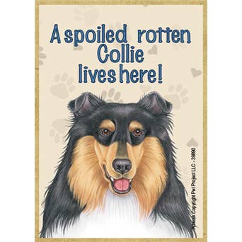 Ein verwöhnter fauler Collie (dreifarbig) lebt hier! für den Großhandel von SJT Enterprises, Inc.