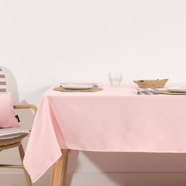 SG HOGAR - Vendita all'ingrosso Tovaglie - Tovaglia in tessuto jacquard tinta unita in jersey rosa