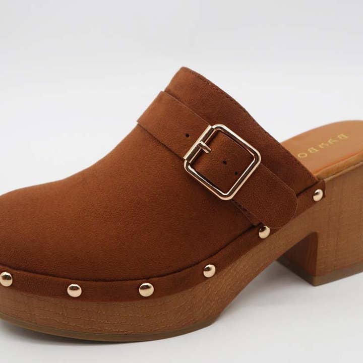 Mars Sky Shoes Wholesale - Wholesale Mules - Women's - Bamboo LUMBER-02 Women Wooden Block Heel Studded Mules-12 Pairs Pack-24.25/Pair2