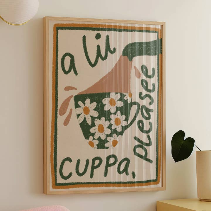 Lil Cuppa Print för wholesale av Pink Giraffe Print Co