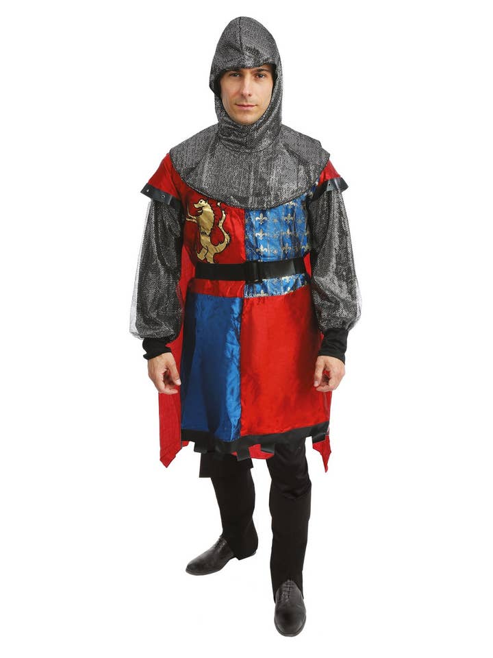 Costume Cavaliere - Rosso, Blu - Uomo - L/XL per la vendita all'ingrosso da parte di P'tit Clown