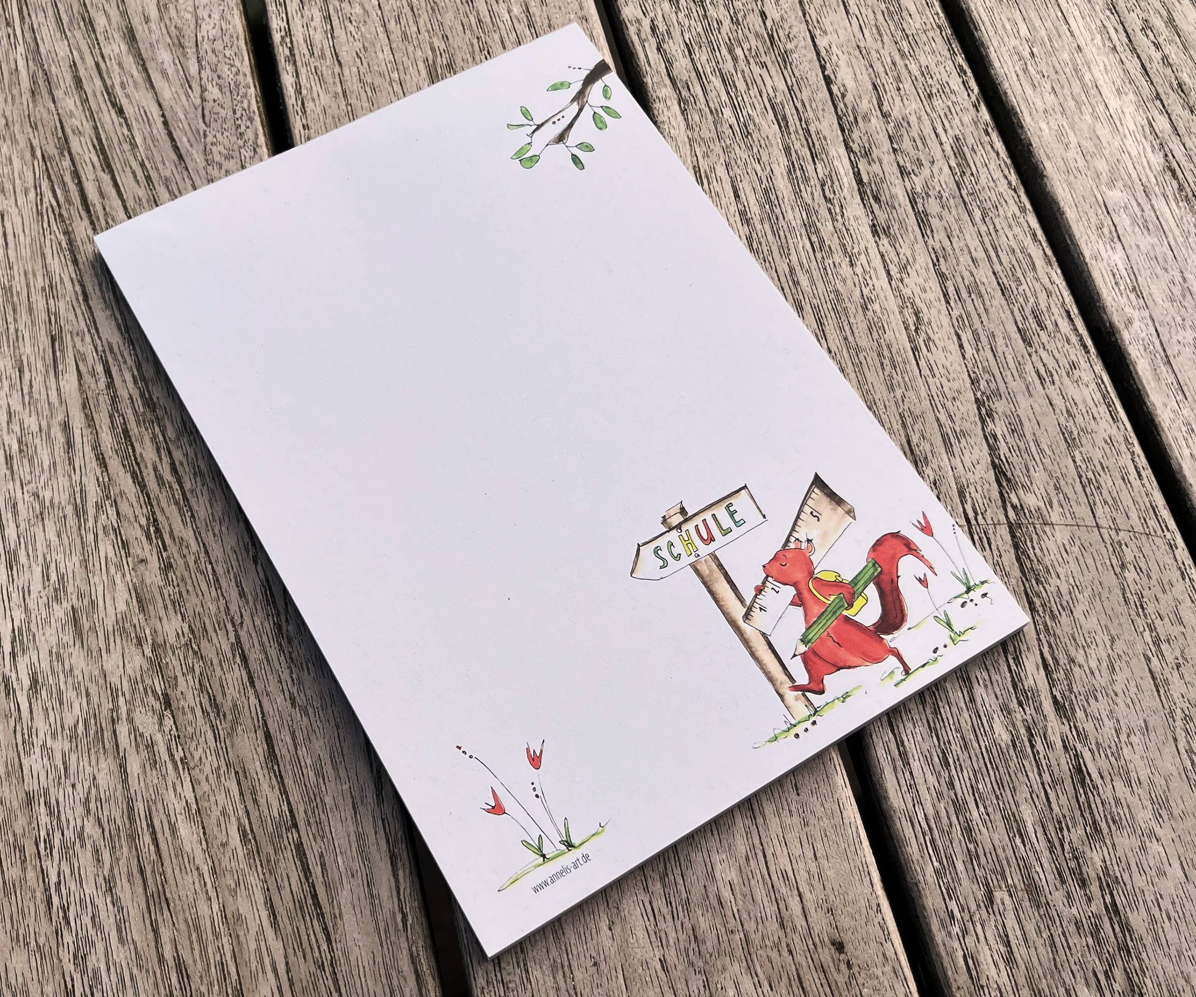 Annelis Art - Wholesale Notepad - A5 Notepad for School Enrollment | Squirrel Watercolor Design0