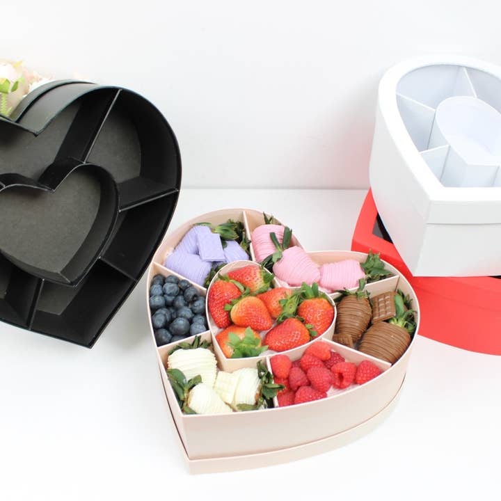 Caixa de Presente de Flor Coração com Grade Coração por atacado de Elegant Design Supply