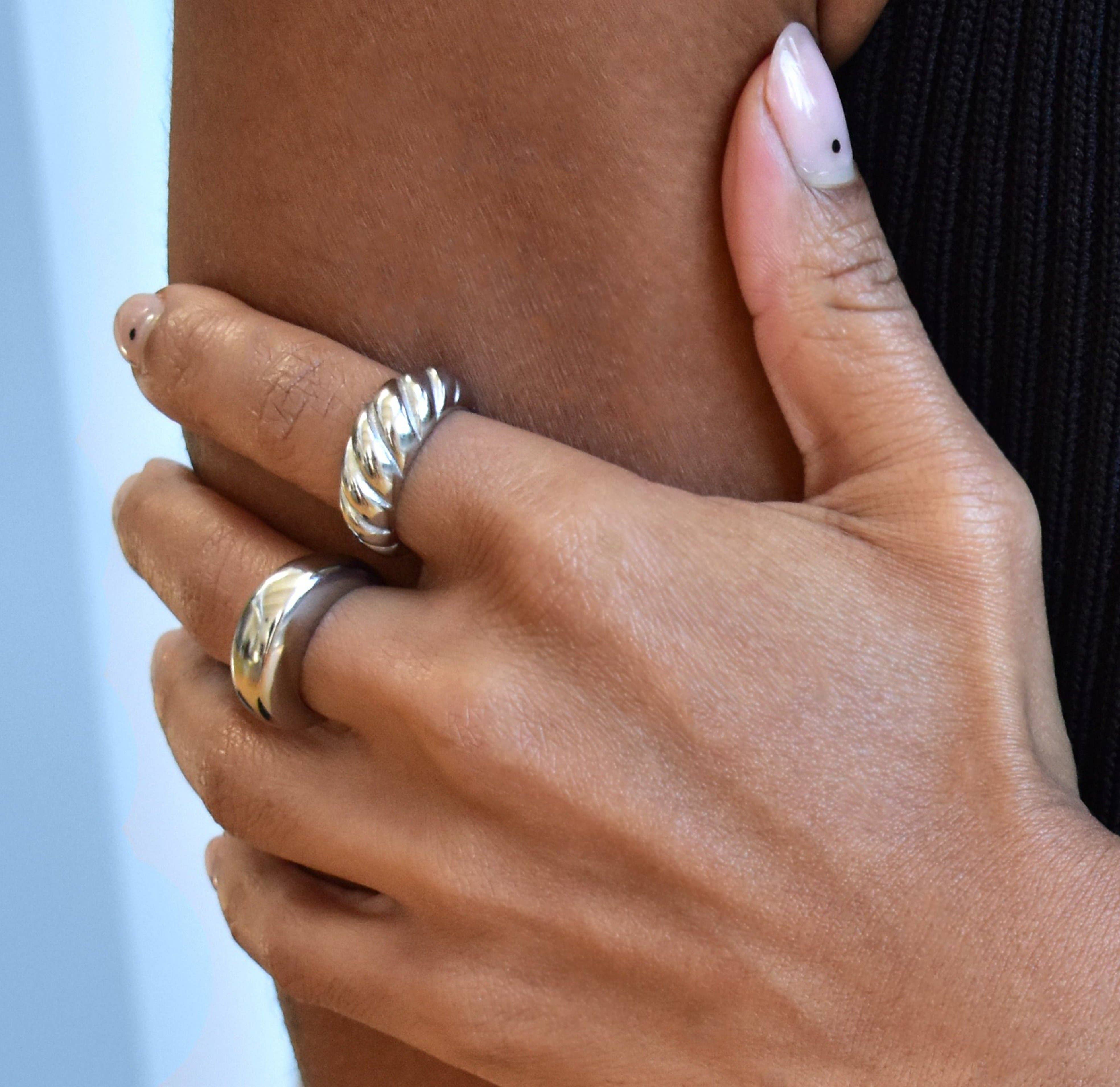 argento ANELLO CROISSANT IN ARGENTO MARGAUX in vendita all'ingrosso su Faire4