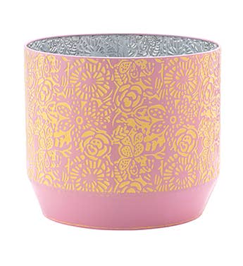 Napco - Wholesale Plant Pot - Pink & Yellow Patterned Planter - Storage(3) Item # 17184 3