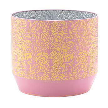 Napco - Wholesale Plant Pot - Pink & Yellow Patterned Planter - Storage(3) Item # 17184 3