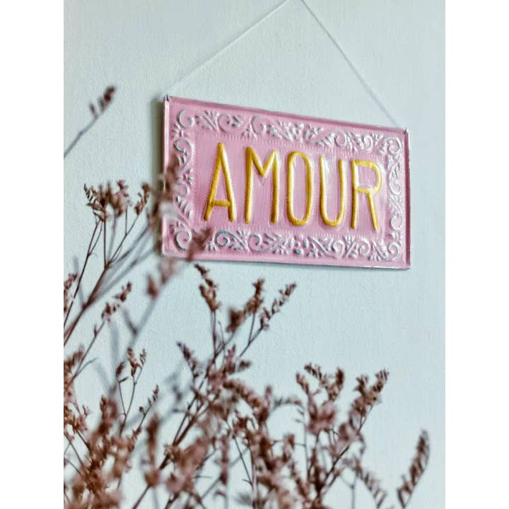 Nayda Diaries - Wholesale Wall Accent - AMOUR metal decorative plate