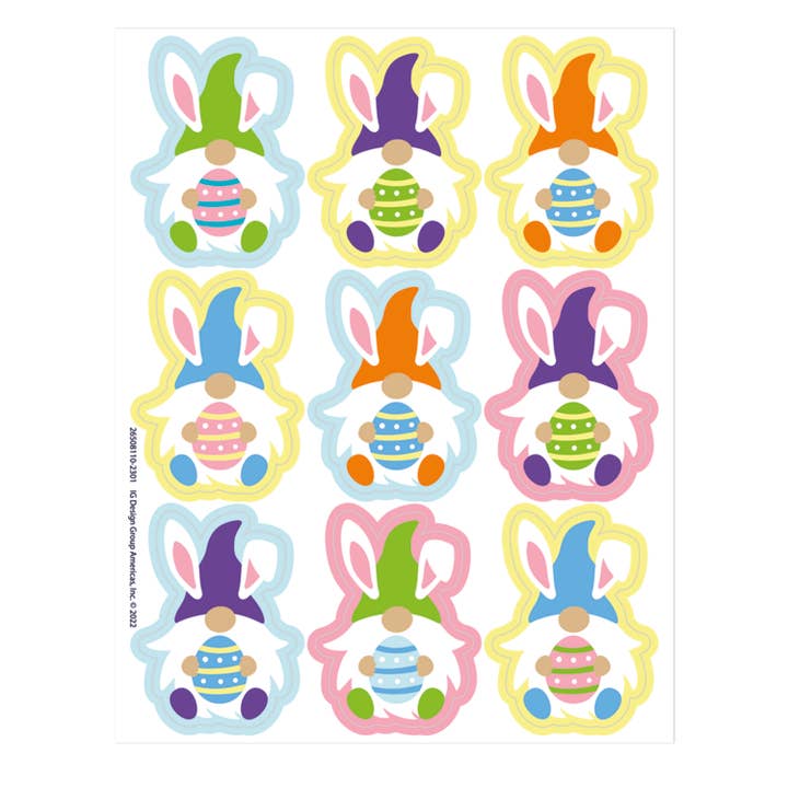 Easter Gnome Stickers for wholesale by Eureka School Products