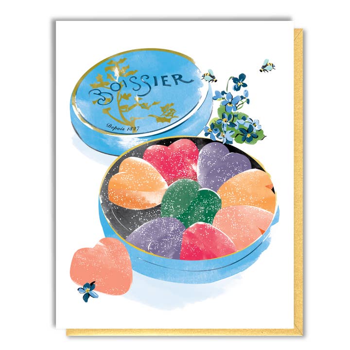 Candy Hearts Card for wholesale by Driscoll Design