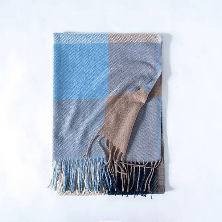 ACCITY - Wholesale Scarf - Women's - AUTUMN WINTER PLAID  THICK SHAWL SCARF_CWASC017615