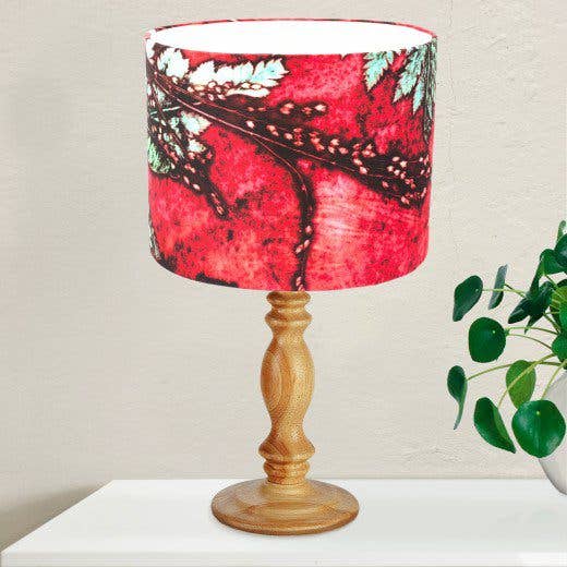 Strawberry Fern | Green & Red Light Shade For The Living Room for wholesale by Gillian Arnold