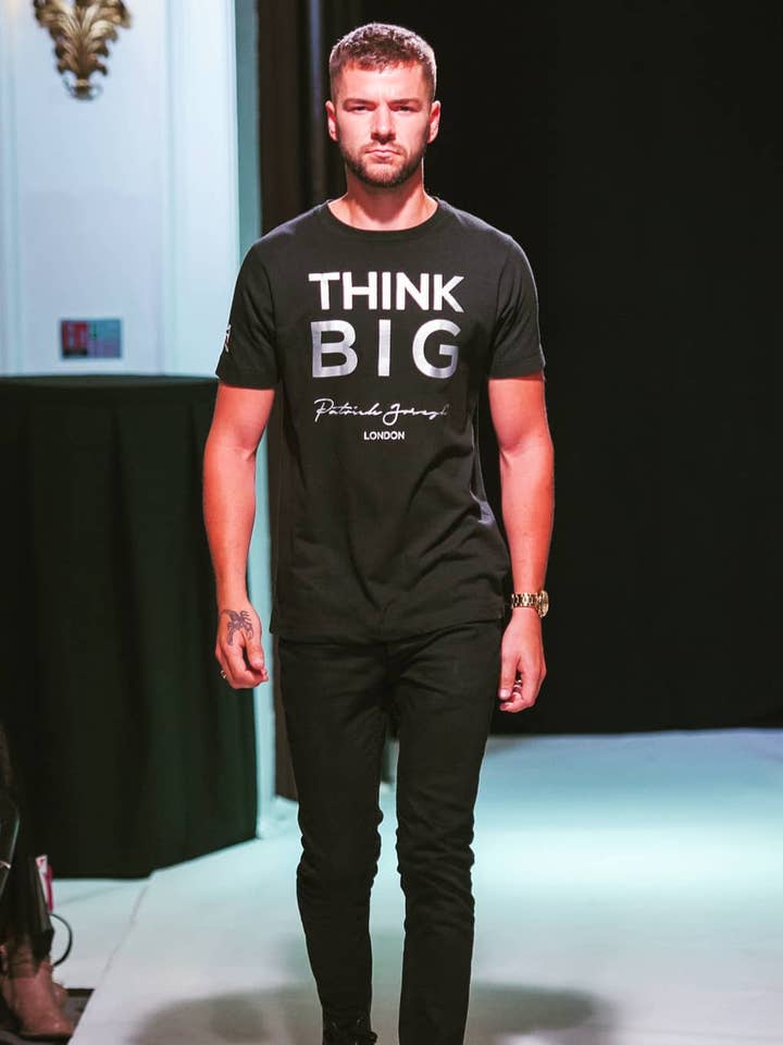 Black Silver Logo T-shirt for wholesale by Patrick Joseph