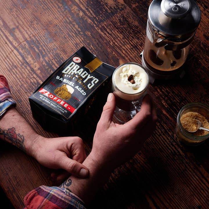 Brady's Coffee Company - Vendita all'ingrosso Caffè in grani - Sacchetto di caffè Brady's Whisky irlandese invecchiato in botte1