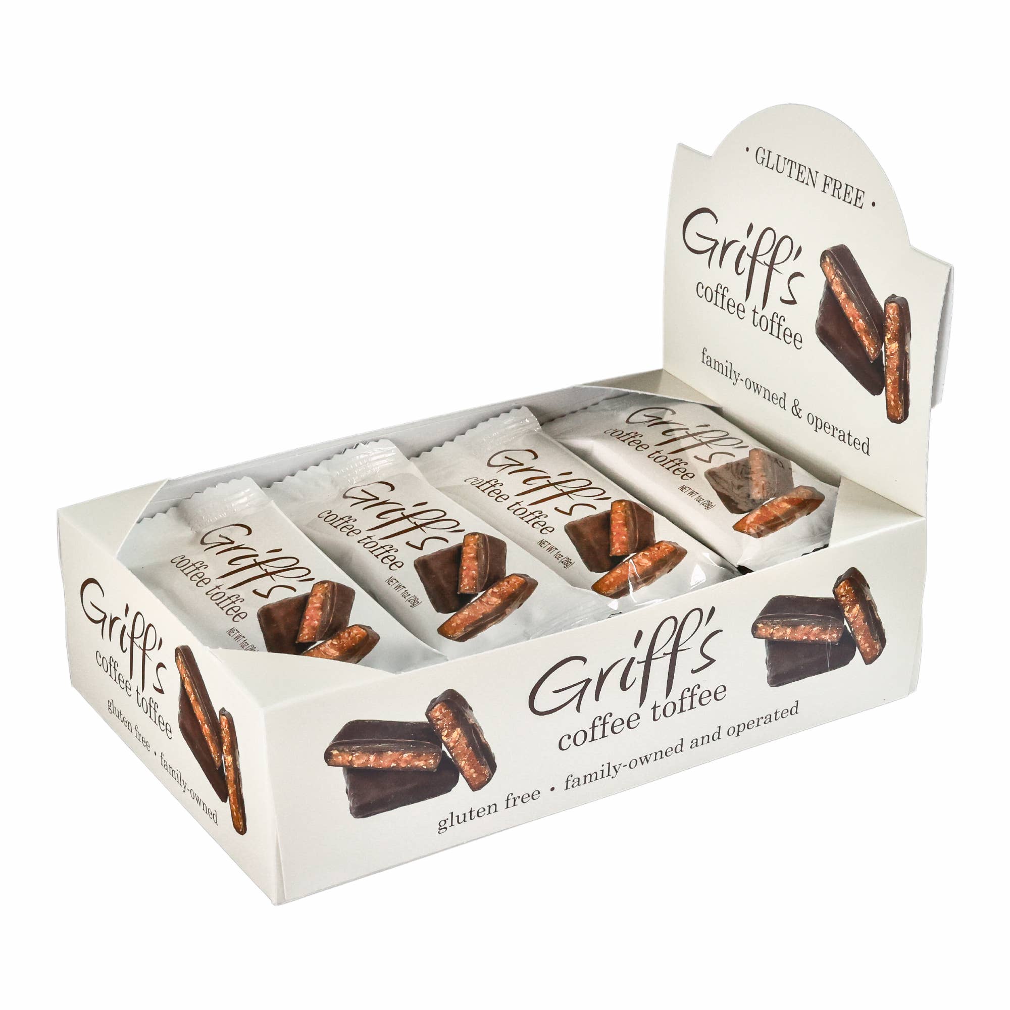 Griff's Toffee - Vente Caramel anglais - Caramel au café Griff's - 1 oz de caramel au chocolat noir3