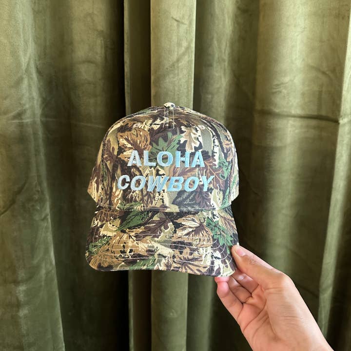 Electric label – wholesale Trucker hat – Women’s – Aloha Cowboy camo hat 1