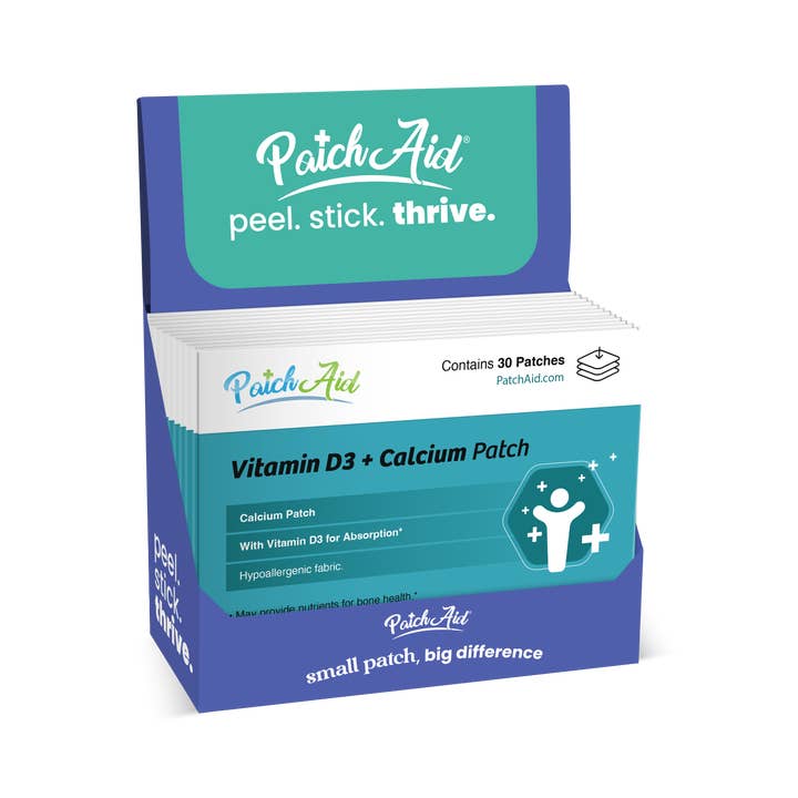 PatchAid - Wholesale Oral supplement/vitamin - Vitamin D3/Calcium Patch - Bone, Muscle, & Immune Support